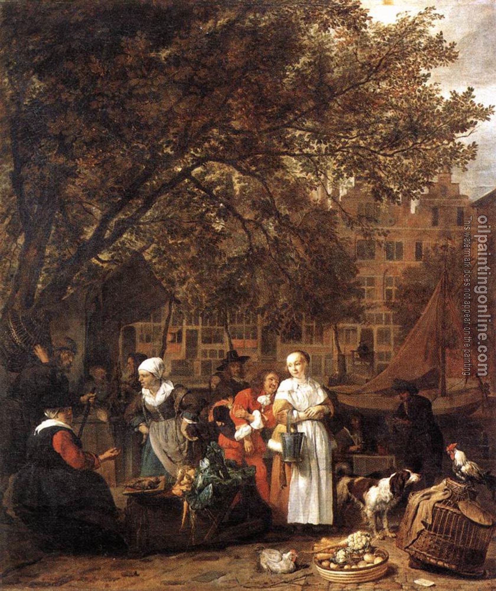 Metsu, Gabriel - Vegetable Market in Amsterdam